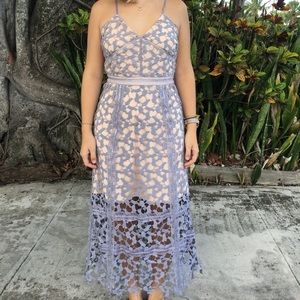 Lilac Lace Overlay Dress